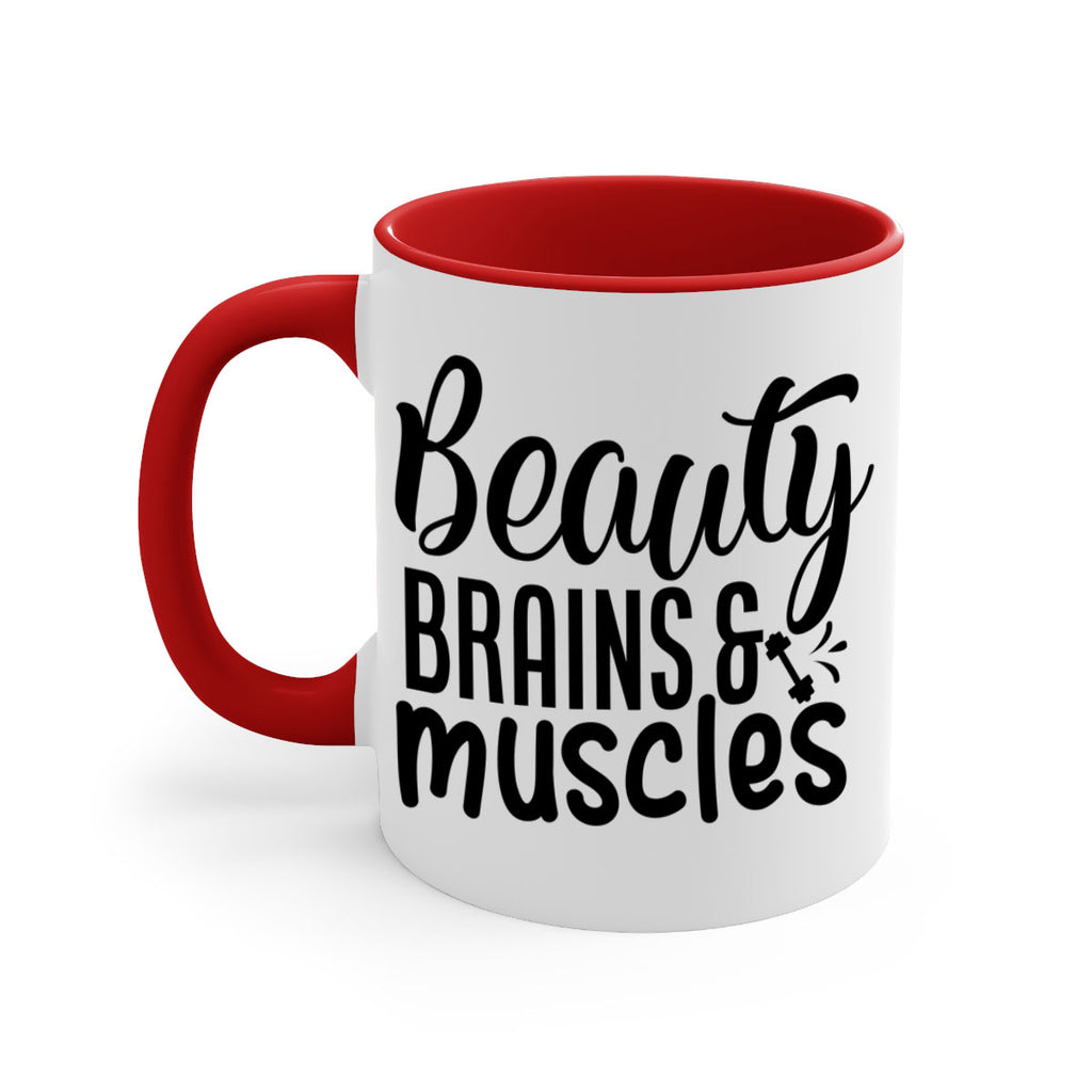 beauty brains muscles 51#- gym-Mug / Coffee Cup