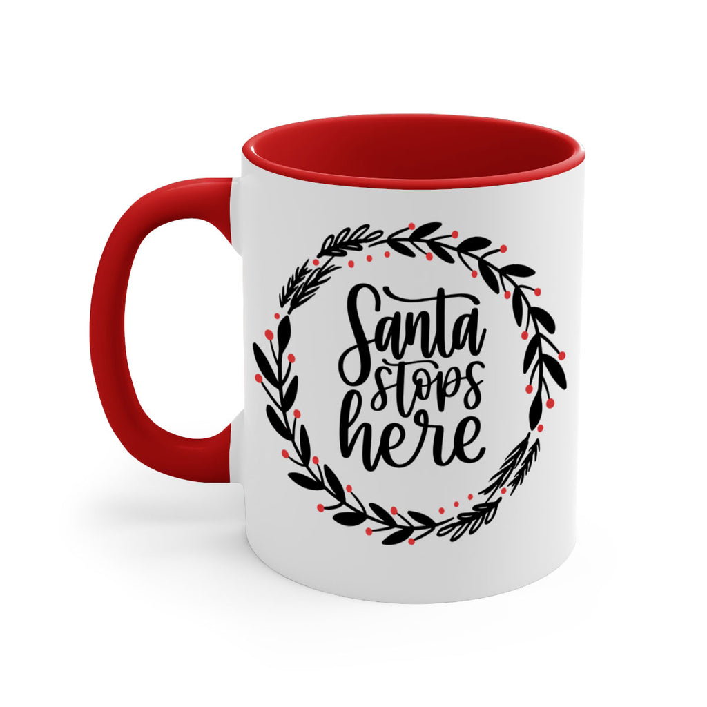 christmas ornamentssanta stops here 175#- christmas-Mug / Coffee Cup