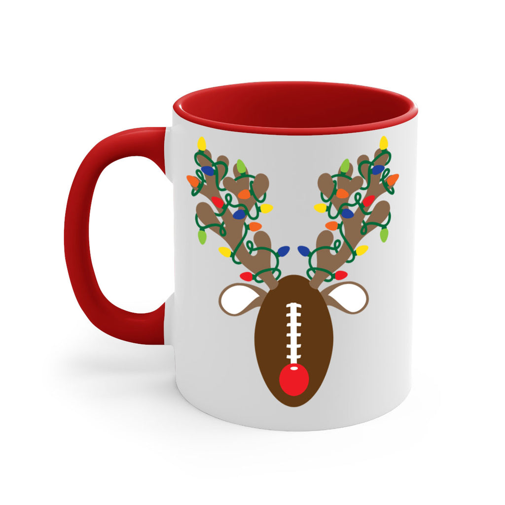 christmas reindeer antler football style 117#- christmas-Mug / Coffee Cup