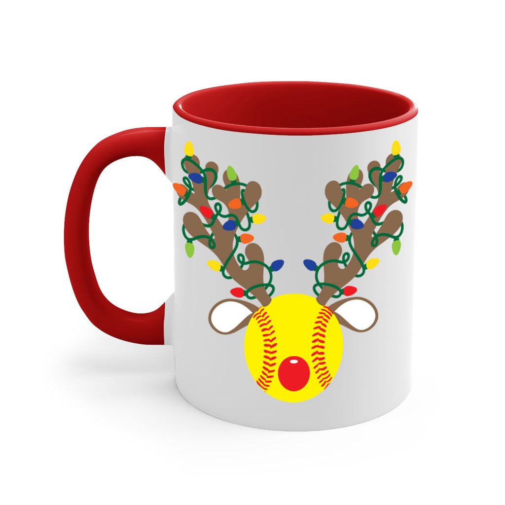 christmas reindeer antler softball style 119#- christmas-Mug / Coffee Cup