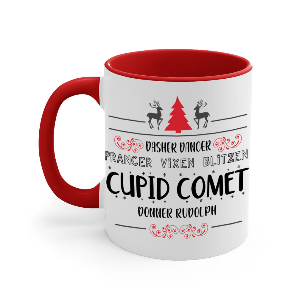 dasher dancer prancer vixen blitzen cupid comet donner rudolph style 148#- christmas-Mug / Coffee Cup