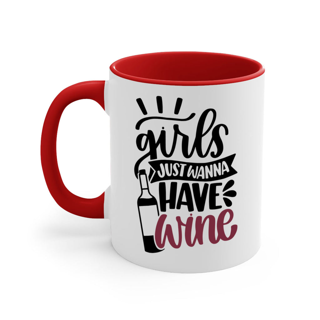 girls just wanna have wine 55#- wine-Mug / Coffee Cup