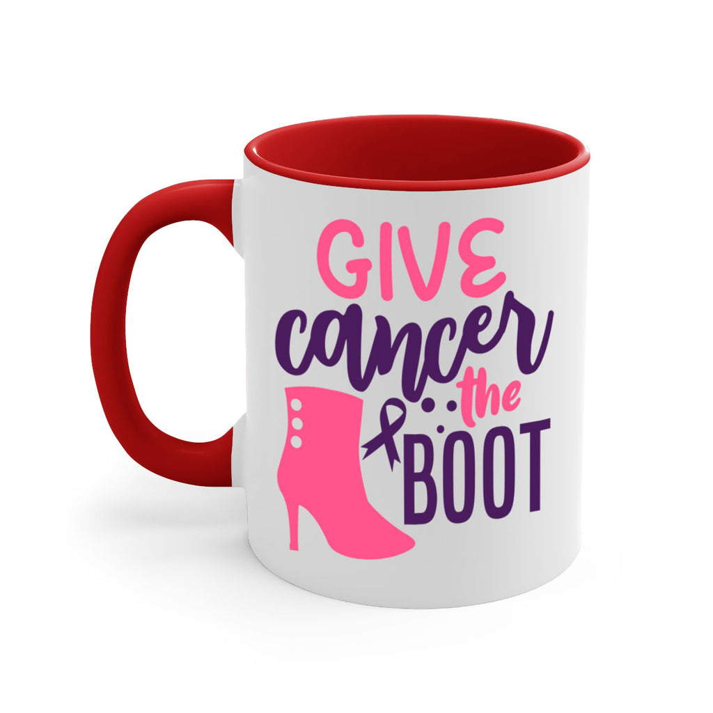 give cancer the boot Style 11#- breast cancer-Mug / Coffee Cup