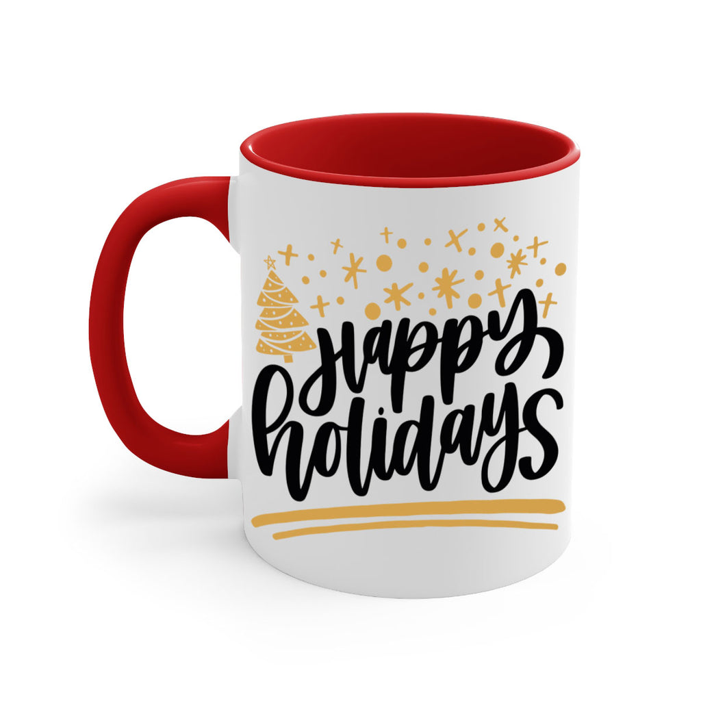 happy holidays gold 148#- christmas-Mug / Coffee Cup