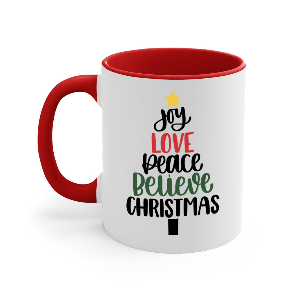 joy love peace believe christmas 111#- christmas-Mug / Coffee Cup