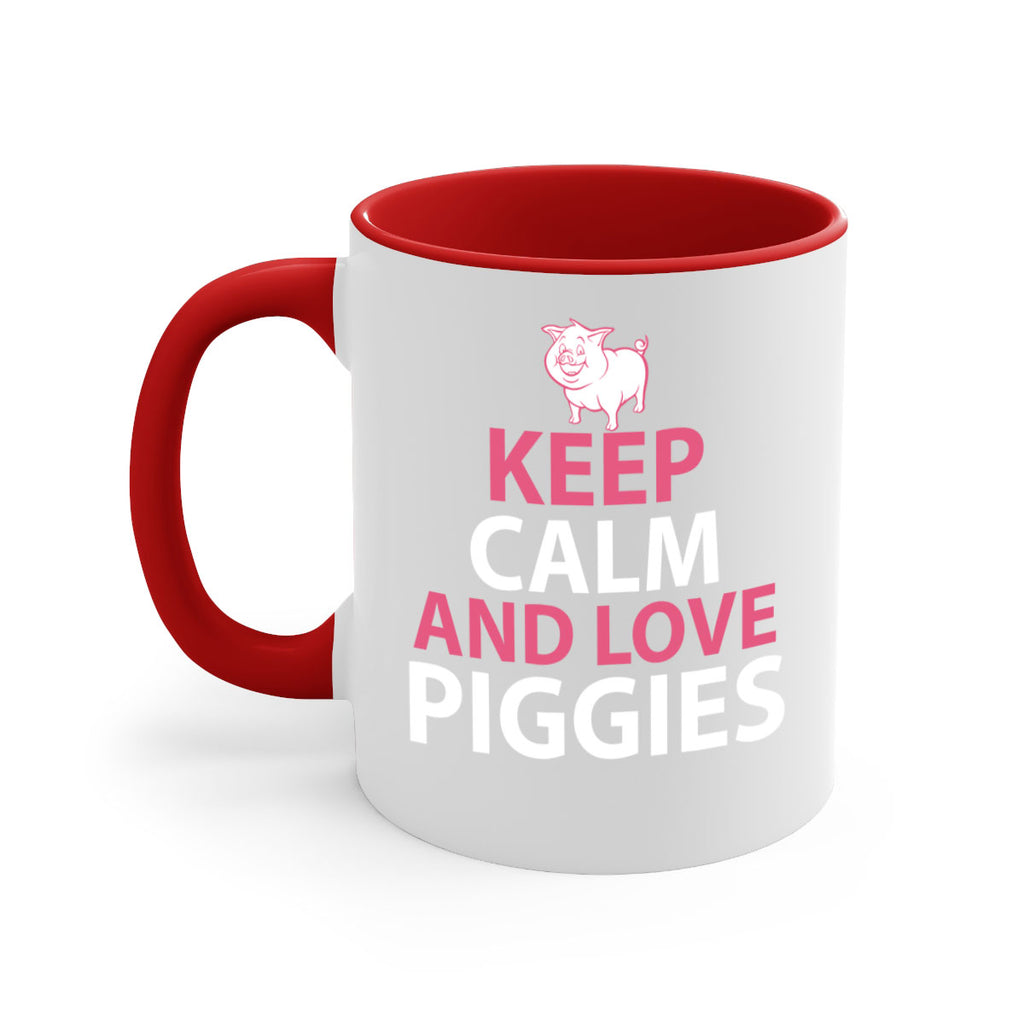 keep calm and love piggies Style 47#- pig-Mug / Coffee Cup