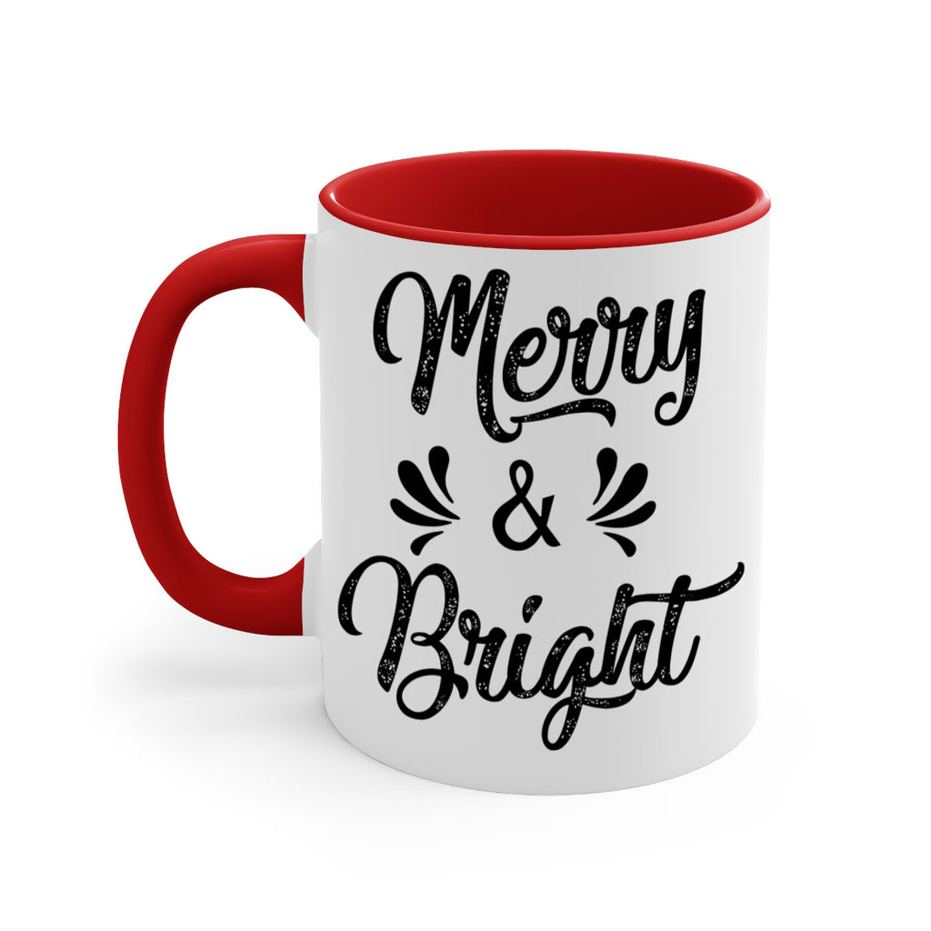 merry & bright ) style 466#- christmas-Mug / Coffee Cup
