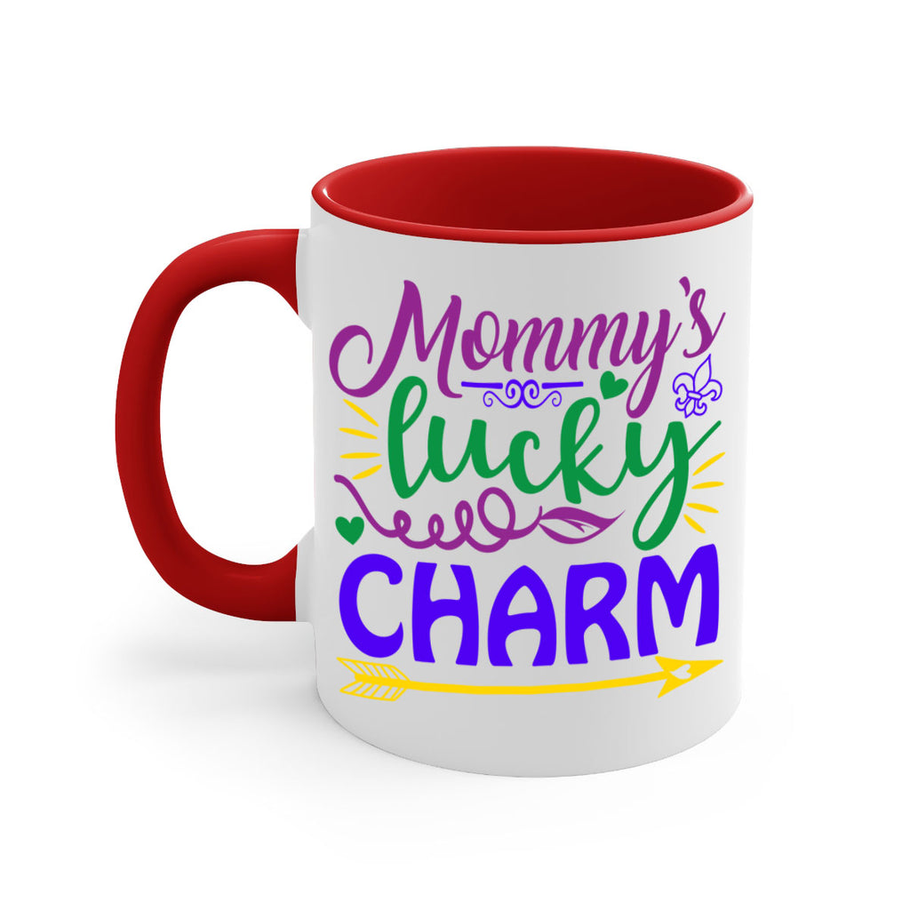 mommys lucky charm 6#- mardi gras-Mug / Coffee Cup