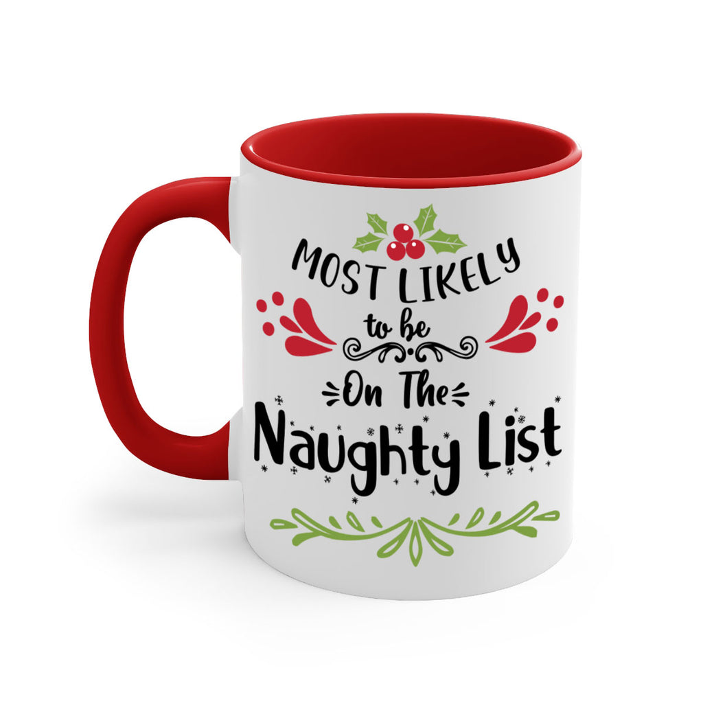 most likely to be on the naughty list style 518#- christmas-Mug / Coffee Cup