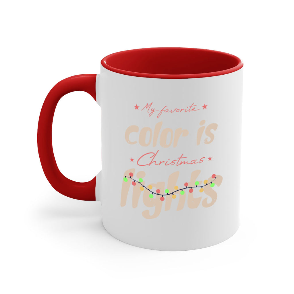 my favorite color is christmas lights 371#- christmas-Mug / Coffee Cup