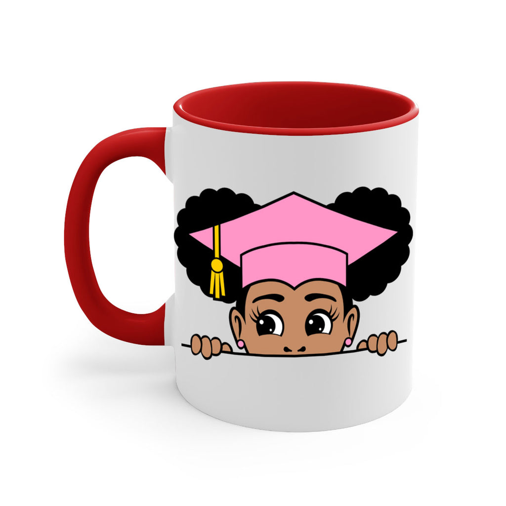 peekaboo afro puffs grad girl 23#- Black women - Girls-Mug / Coffee Cup