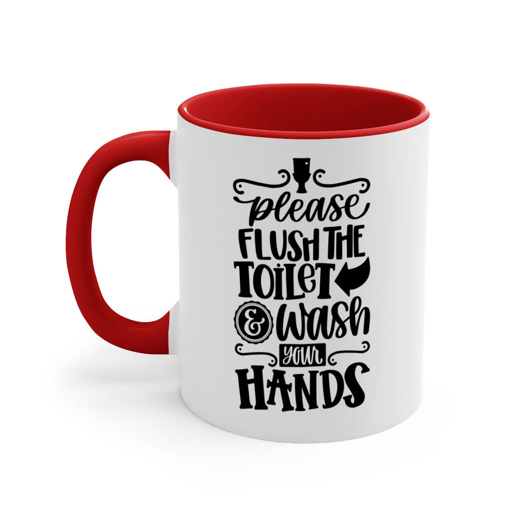 please flush the toilet and wash your hands 24#- bathroom-Mug / Coffee Cup