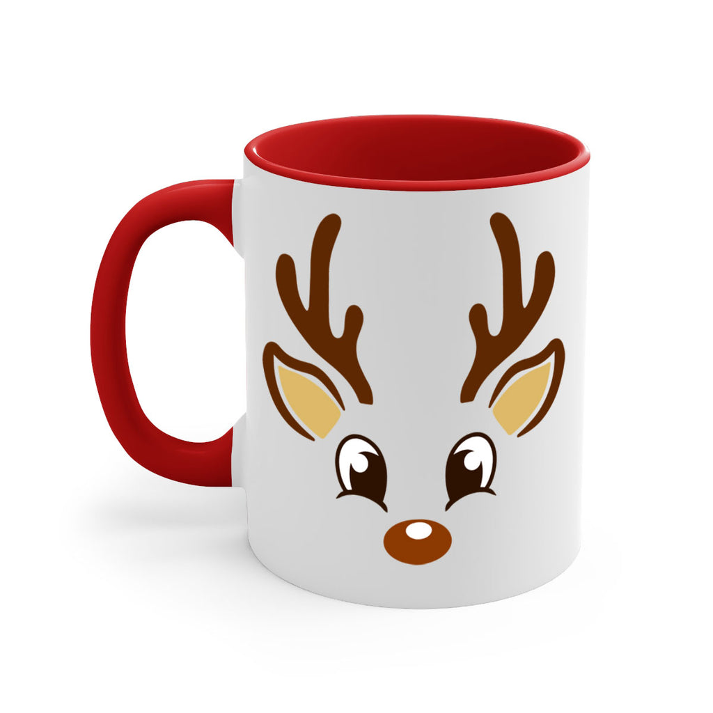 reindeer face style 599#- christmas-Mug / Coffee Cup