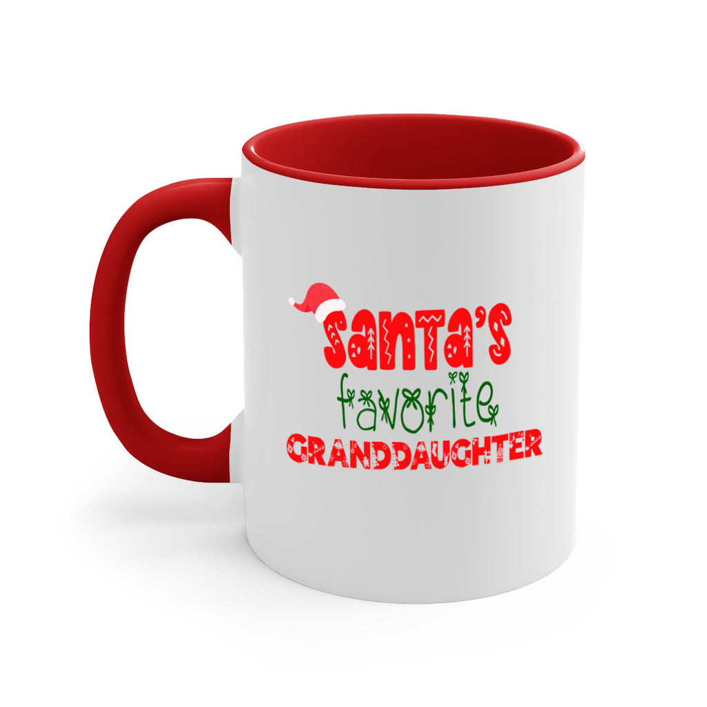 santas favorite granddaughter style 848#- christmas-Mug / Coffee Cup