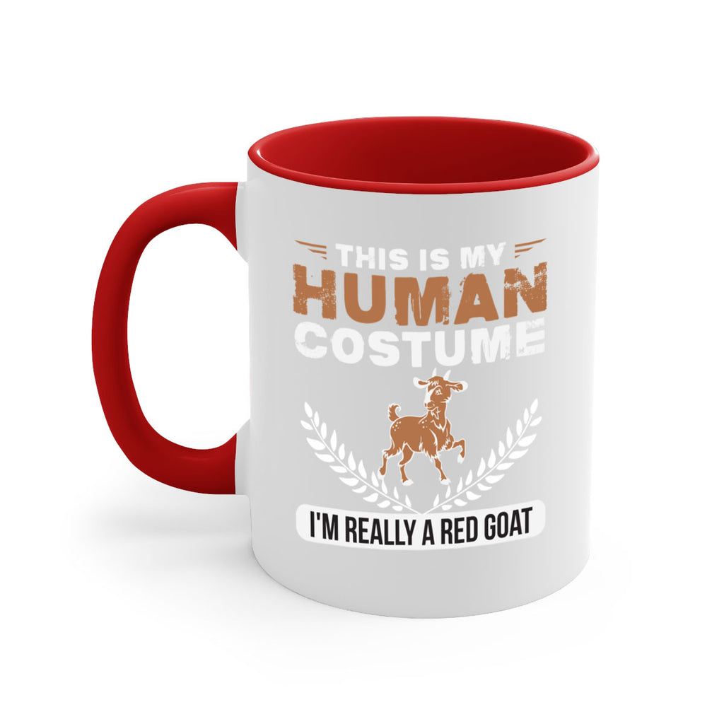 this is my human costume im really a red goat Style 1#- goat-Mug / Coffee Cup