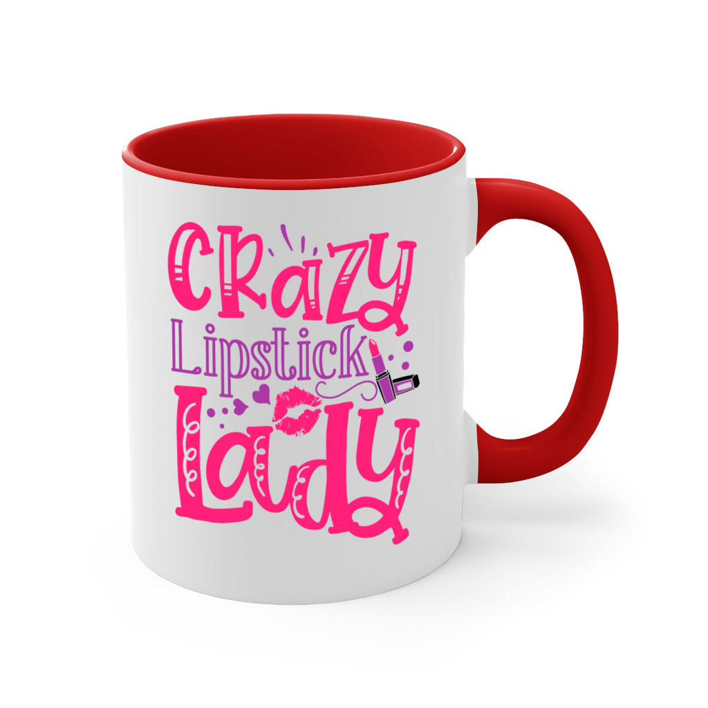 Crazy Lipstick Lady Style 241#- makeup-Mug / Coffee Cup