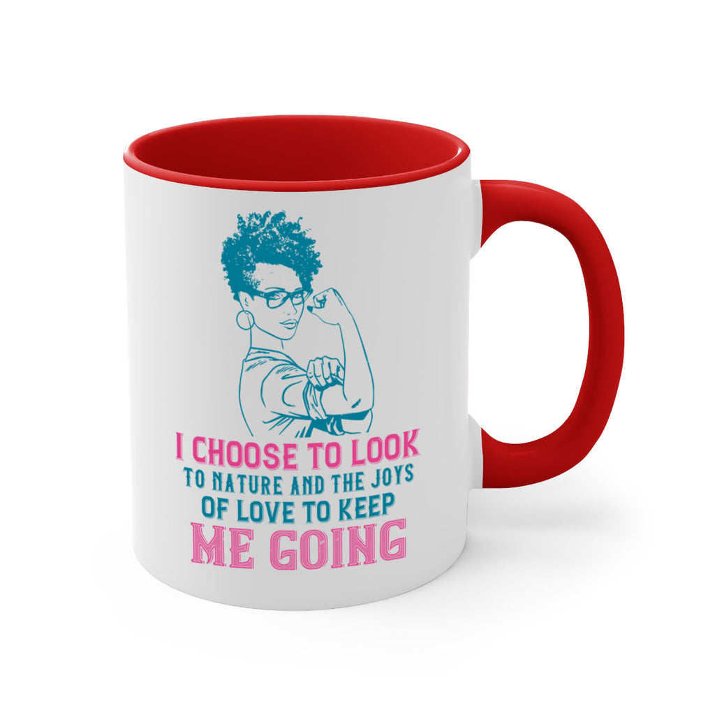 I choose to look to nature and the joys of love to keep me going Style 6#- Afro - Black-Mug / Coffee Cup
