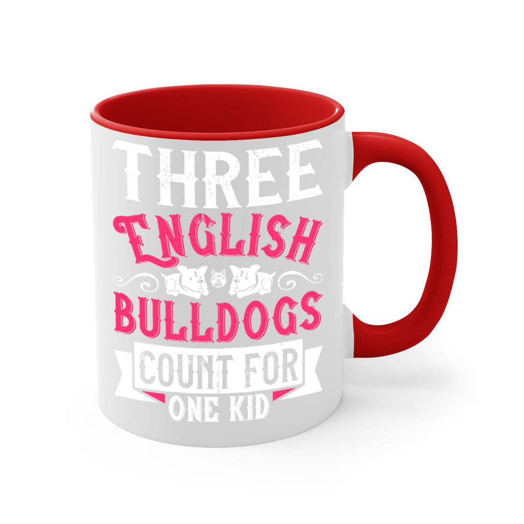 Three English bulldogs count for one kid Style 18#- Dog-Mug / Coffee Cup