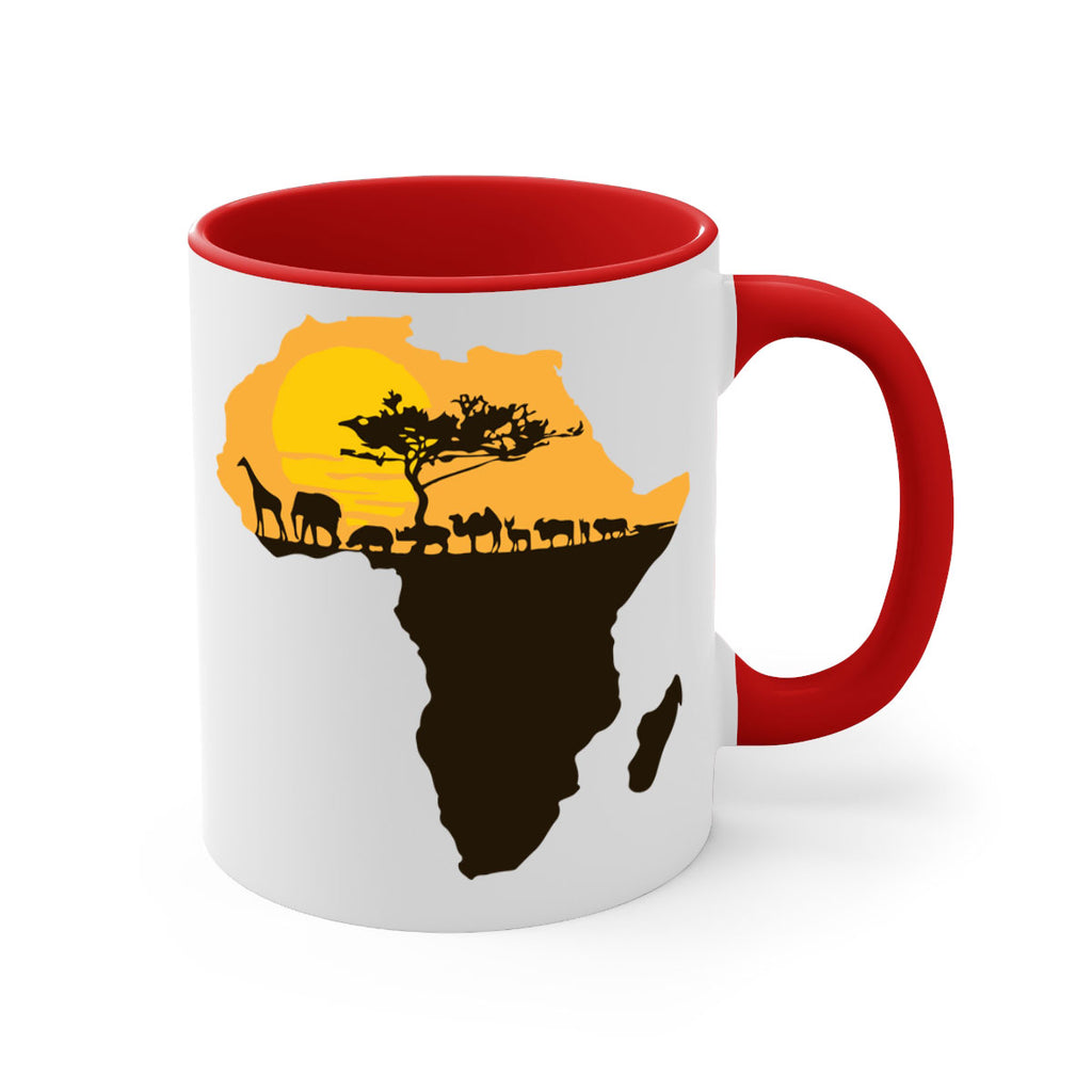 africa with animals- black words - phrases-Mug / Coffee Cup