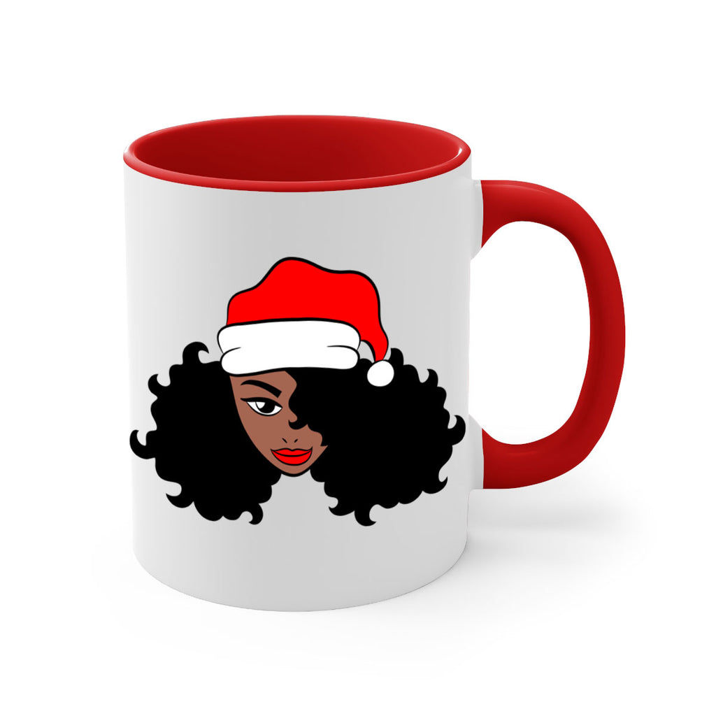 afro santa claus girl 71#- Black women - Girls-Mug / Coffee Cup