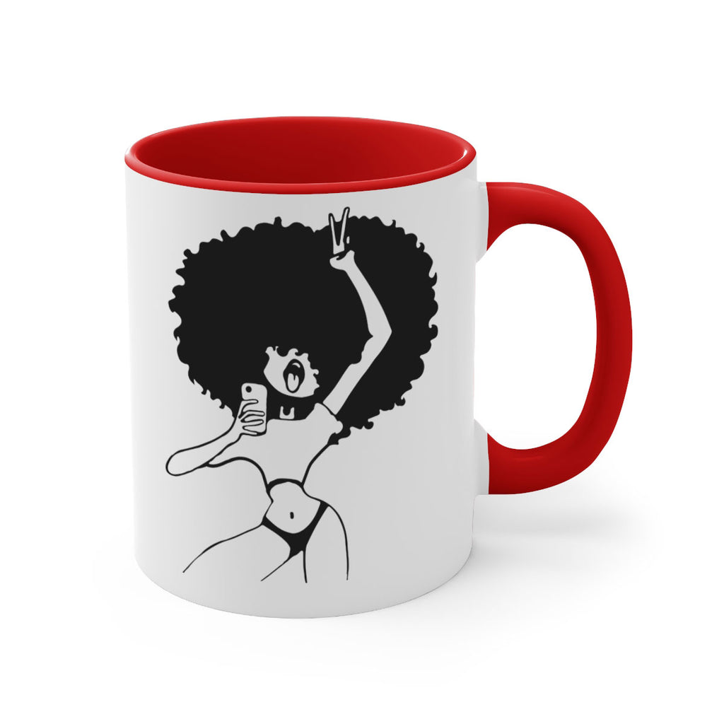 afro woman taking selfie 66#- Black women - Girls-Mug / Coffee Cup