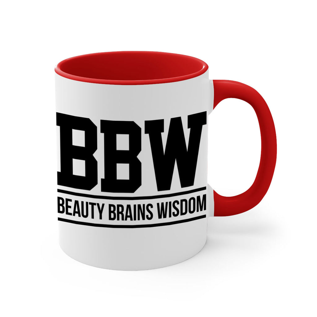 bbw beauty brains wisdom 263#- black words - phrases-Mug / Coffee Cup