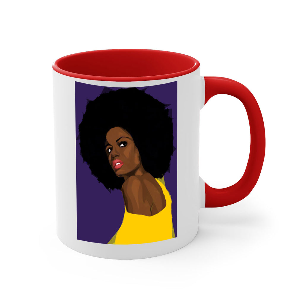 beautiful black woman geometric 60#- Black women - Girls-Mug / Coffee Cup