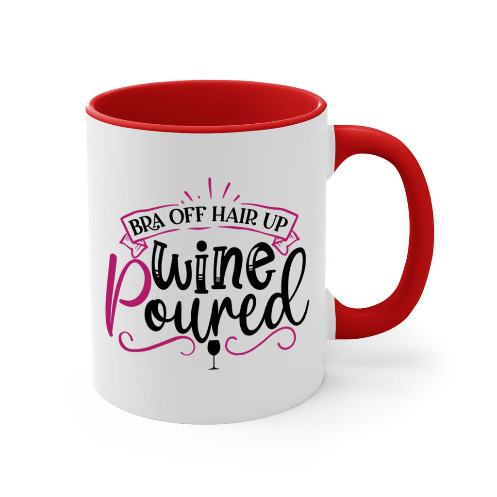 bra off hair up wine poured 206#- wine-Mug / Coffee Cup