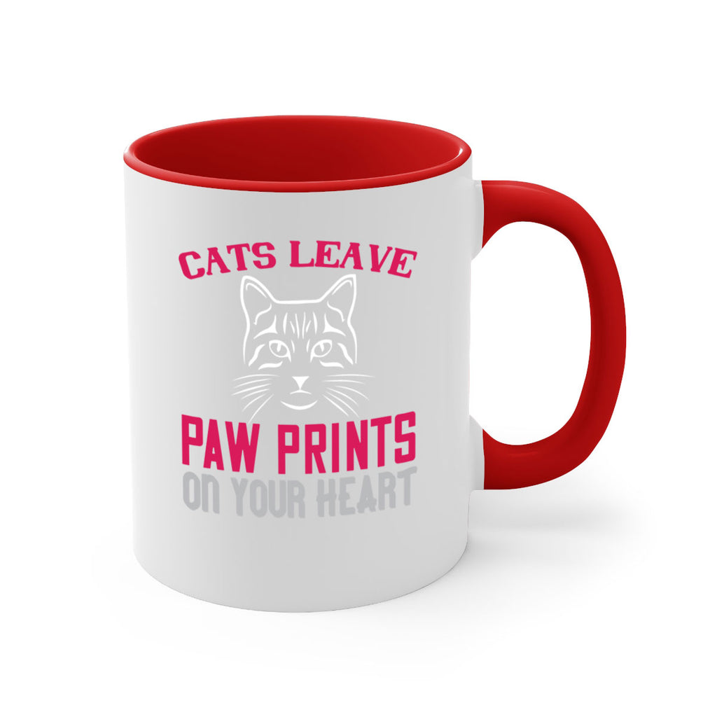 cats leave paw prints on your heart Style 39#- cat-Mug / Coffee Cup