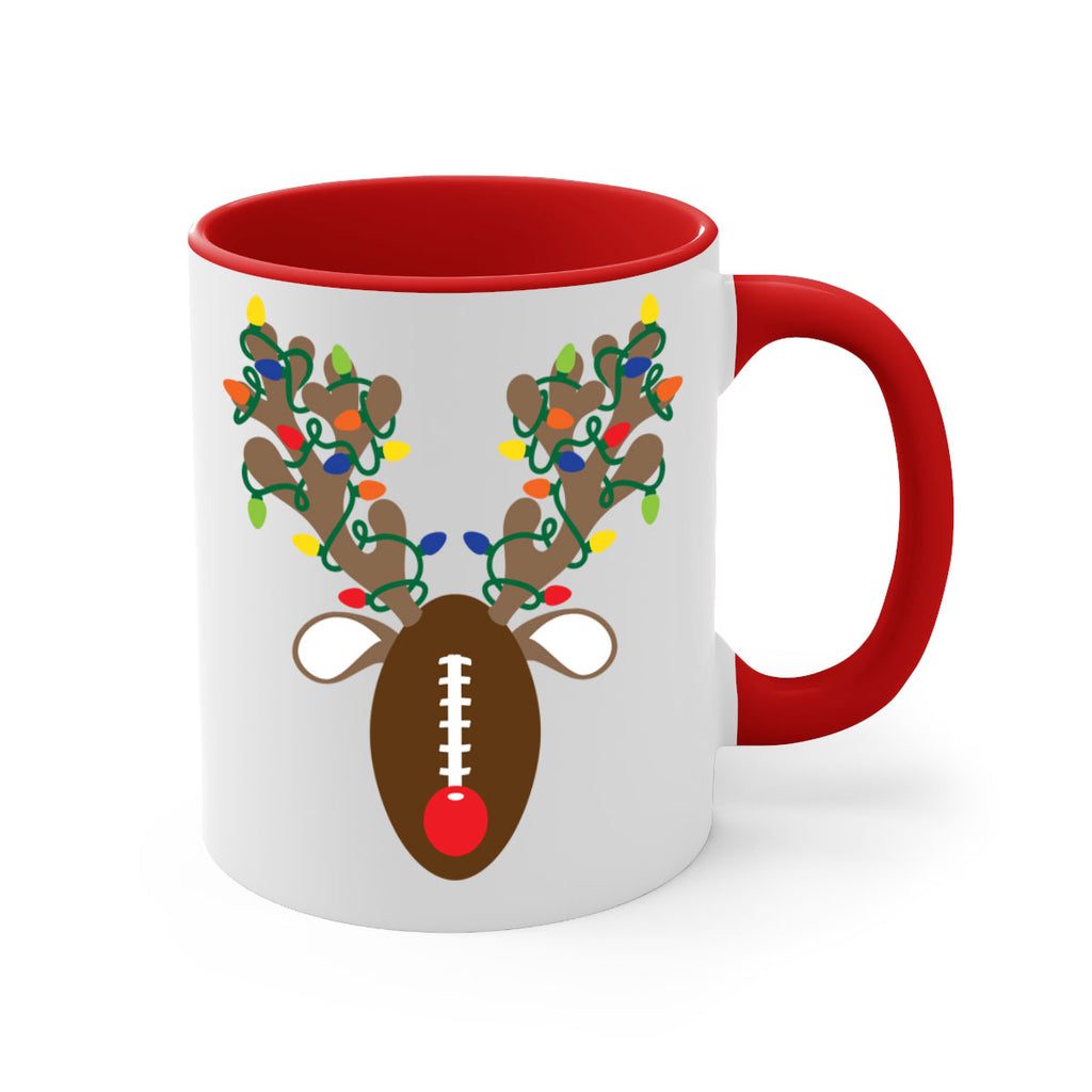 christmas reindeer antler football style 117#- christmas-Mug / Coffee Cup