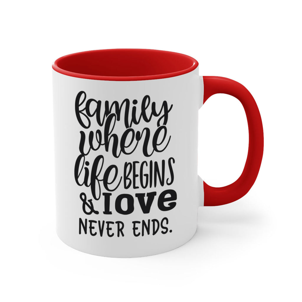 family where life begins love never ends 34#- Family-Mug / Coffee Cup