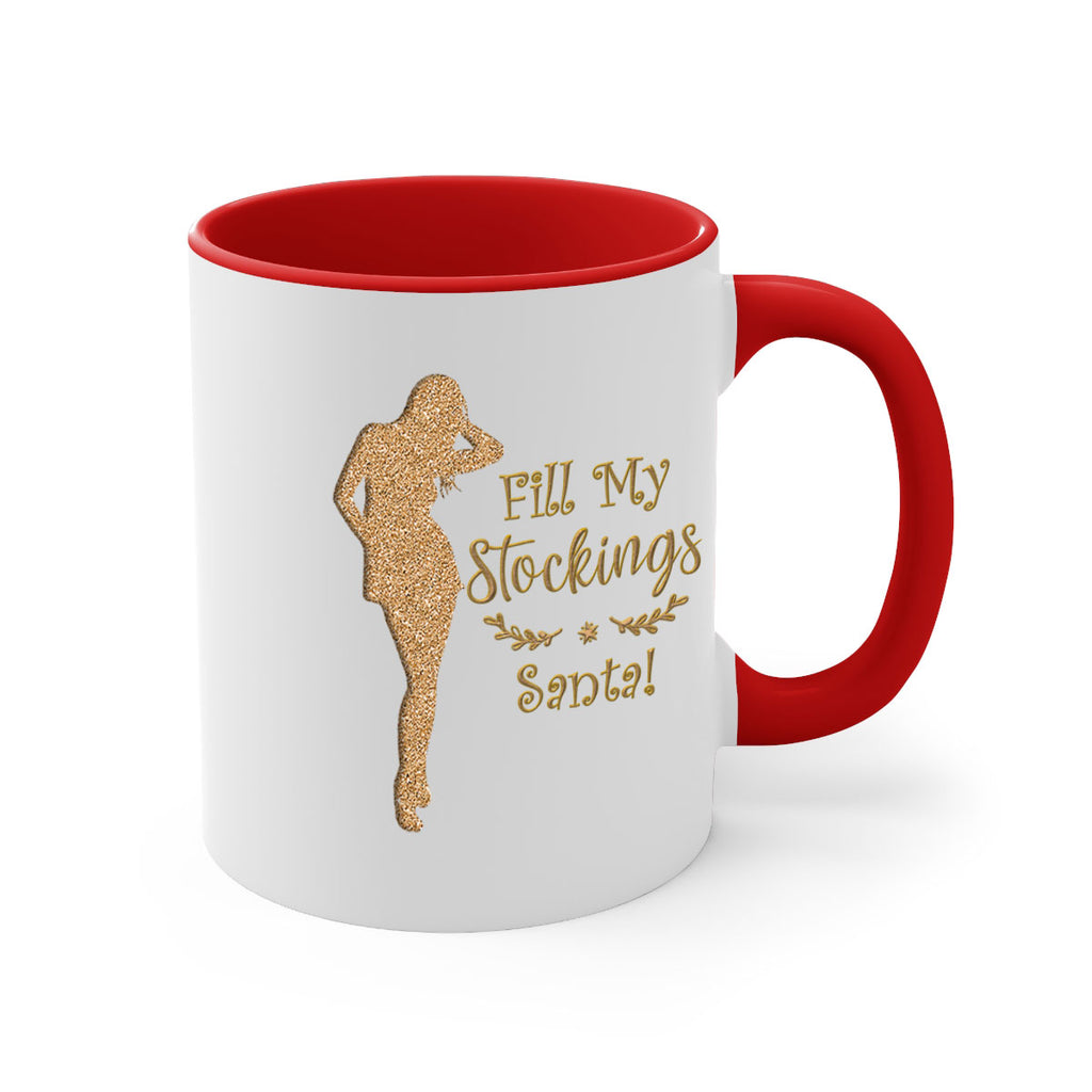 fill my stockings santa gold 324#- christmas-Mug / Coffee Cup