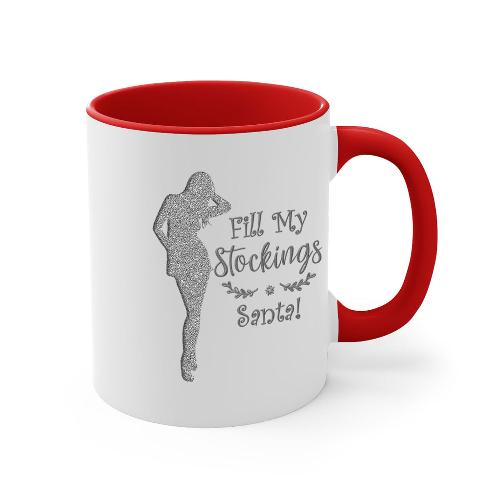 fill my stockings santa silver 322#- christmas-Mug / Coffee Cup