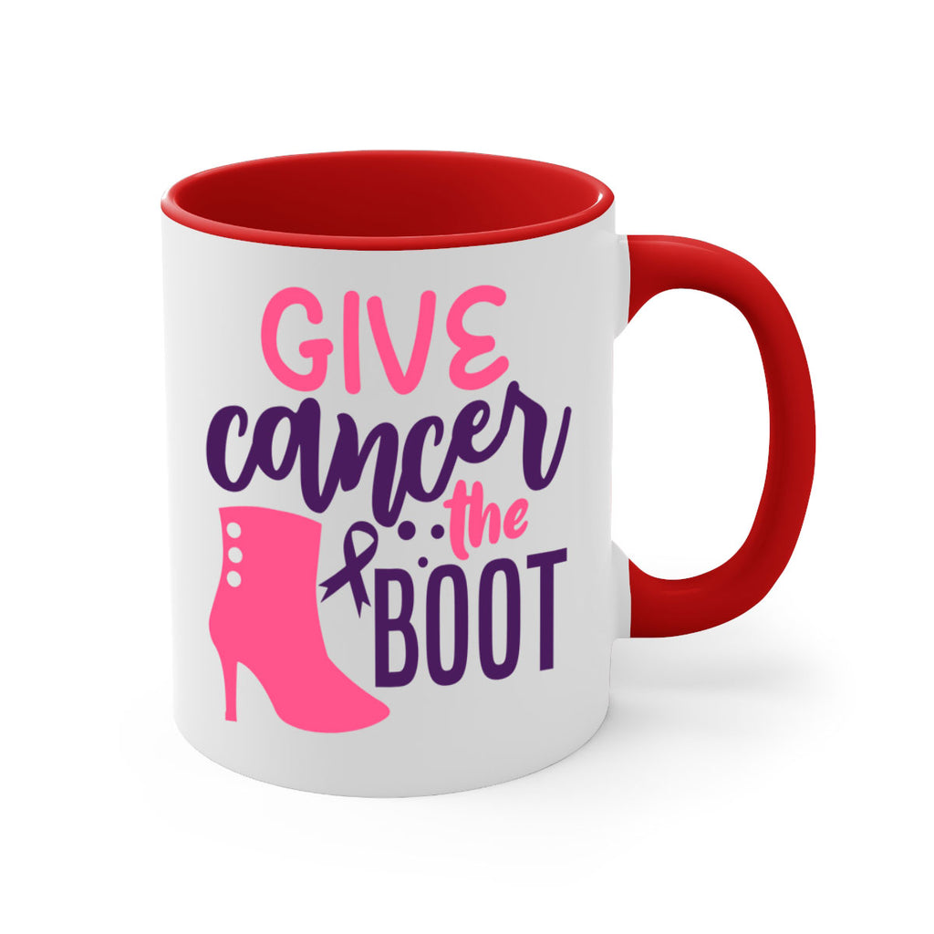 give cancer the boot Style 11#- breast cancer-Mug / Coffee Cup