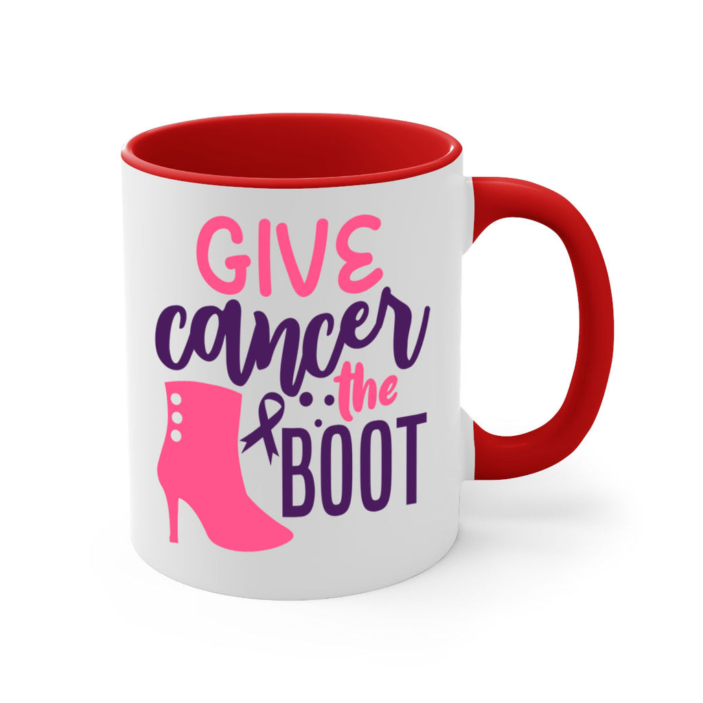 give cancer the boot Style 1#- breast cancer-Mug / Coffee Cup