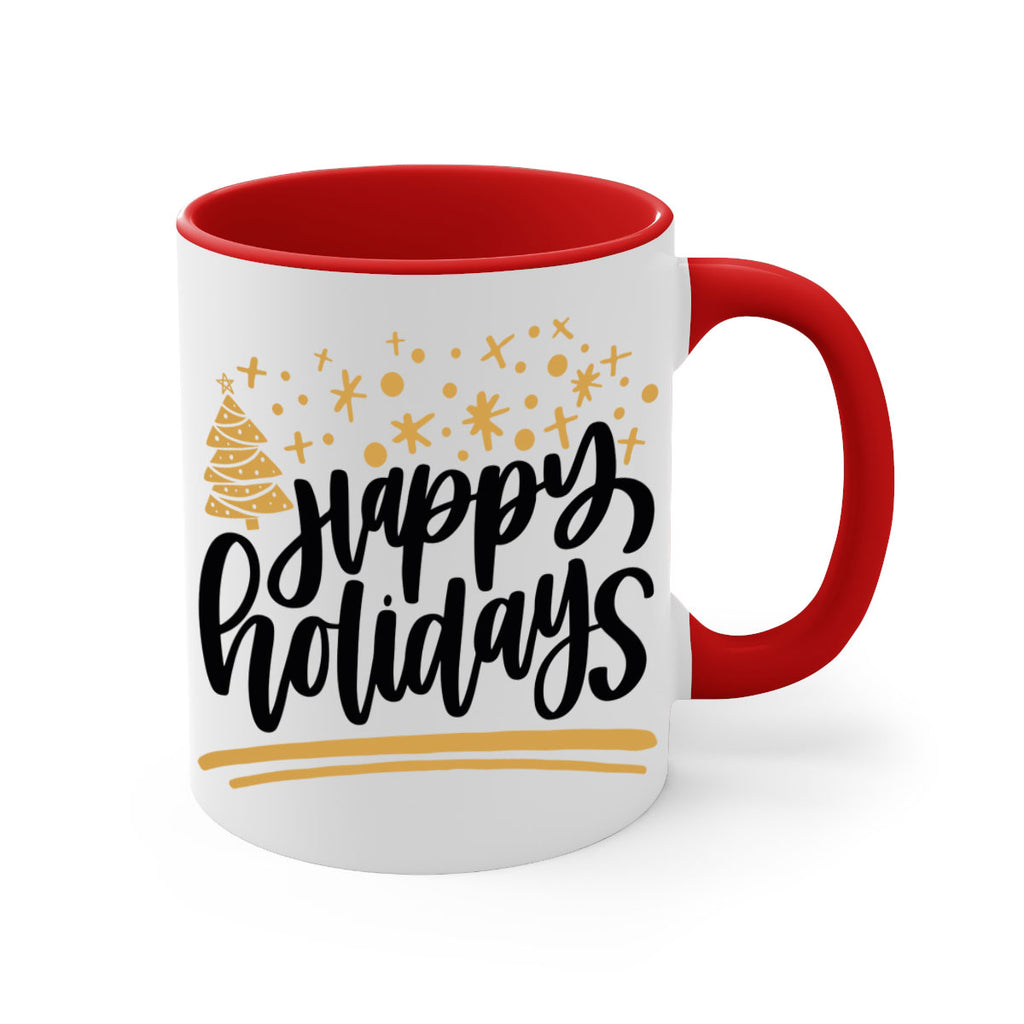 happy holidays gold 148#- christmas-Mug / Coffee Cup