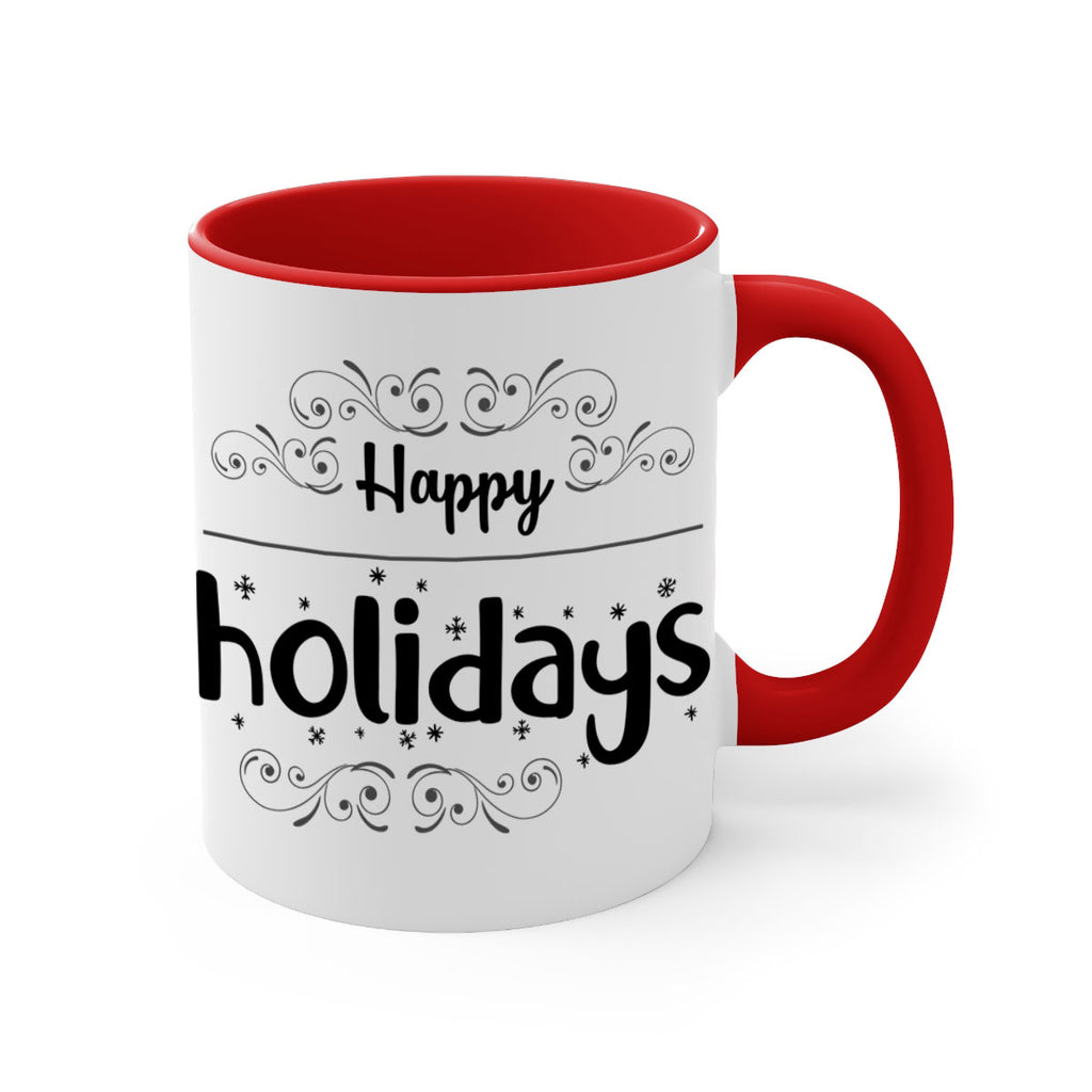 happy holidays style 256#- christmas-Mug / Coffee Cup