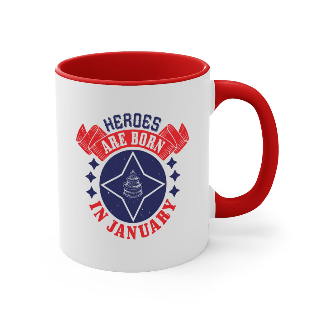 heroes are born in january Style 97#- birthday-Mug / Coffee Cup