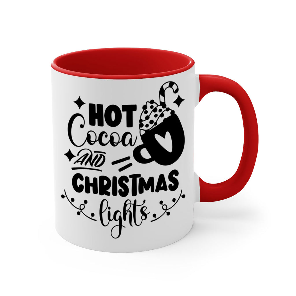 hot cocoa and christmas lights style 308#- christmas-Mug / Coffee Cup