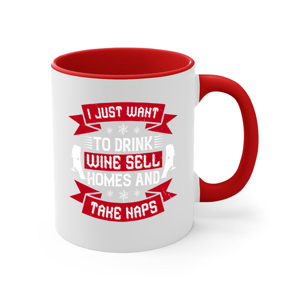 i just want to drink wine sell home and take naps 44#- drinking-Mug / Coffee Cup