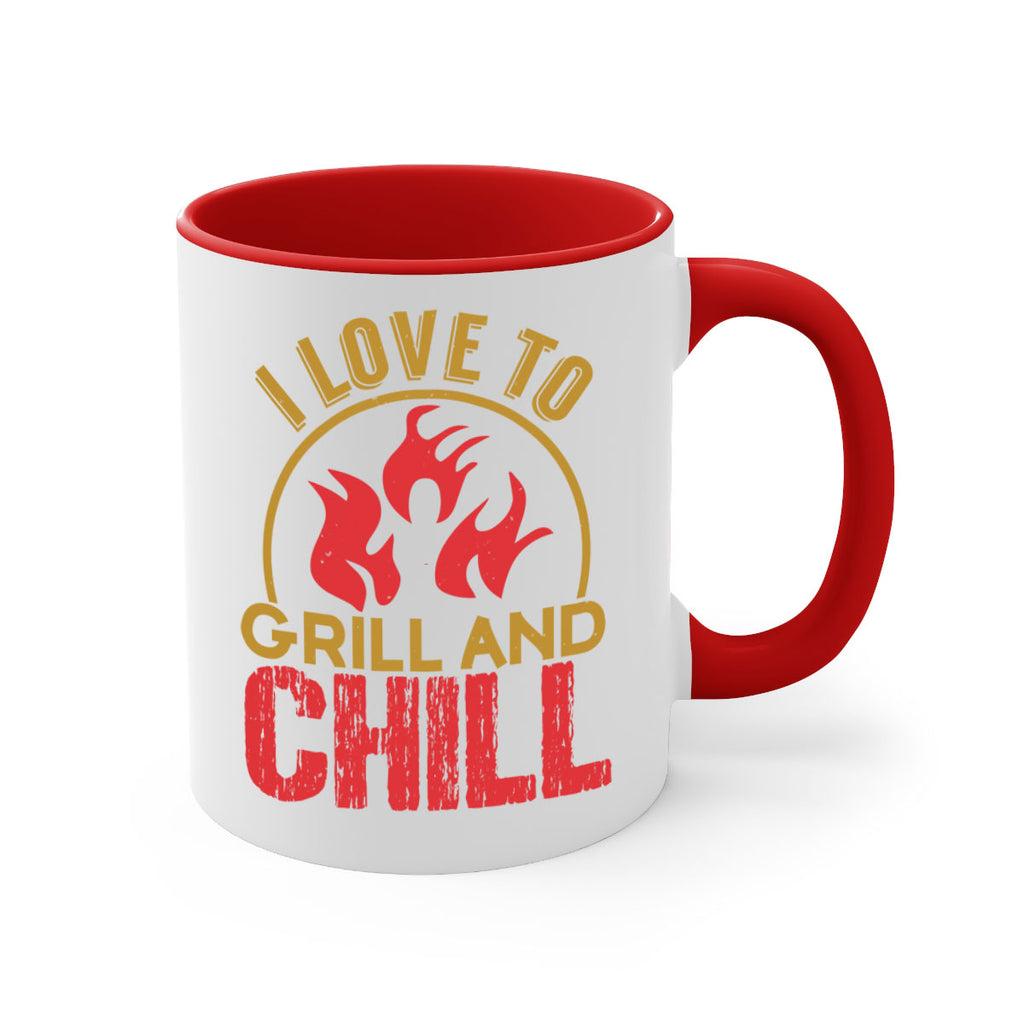 i love to grill and chill 38#- bbq-Mug / Coffee Cup