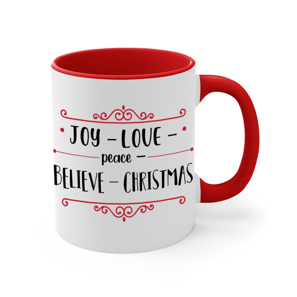 joy love peace believe christmas style 409#- christmas-Mug / Coffee Cup