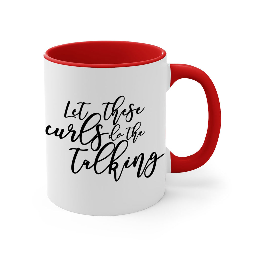 let these curls do the talking Style 26#- Black women - Girls-Mug / Coffee Cup