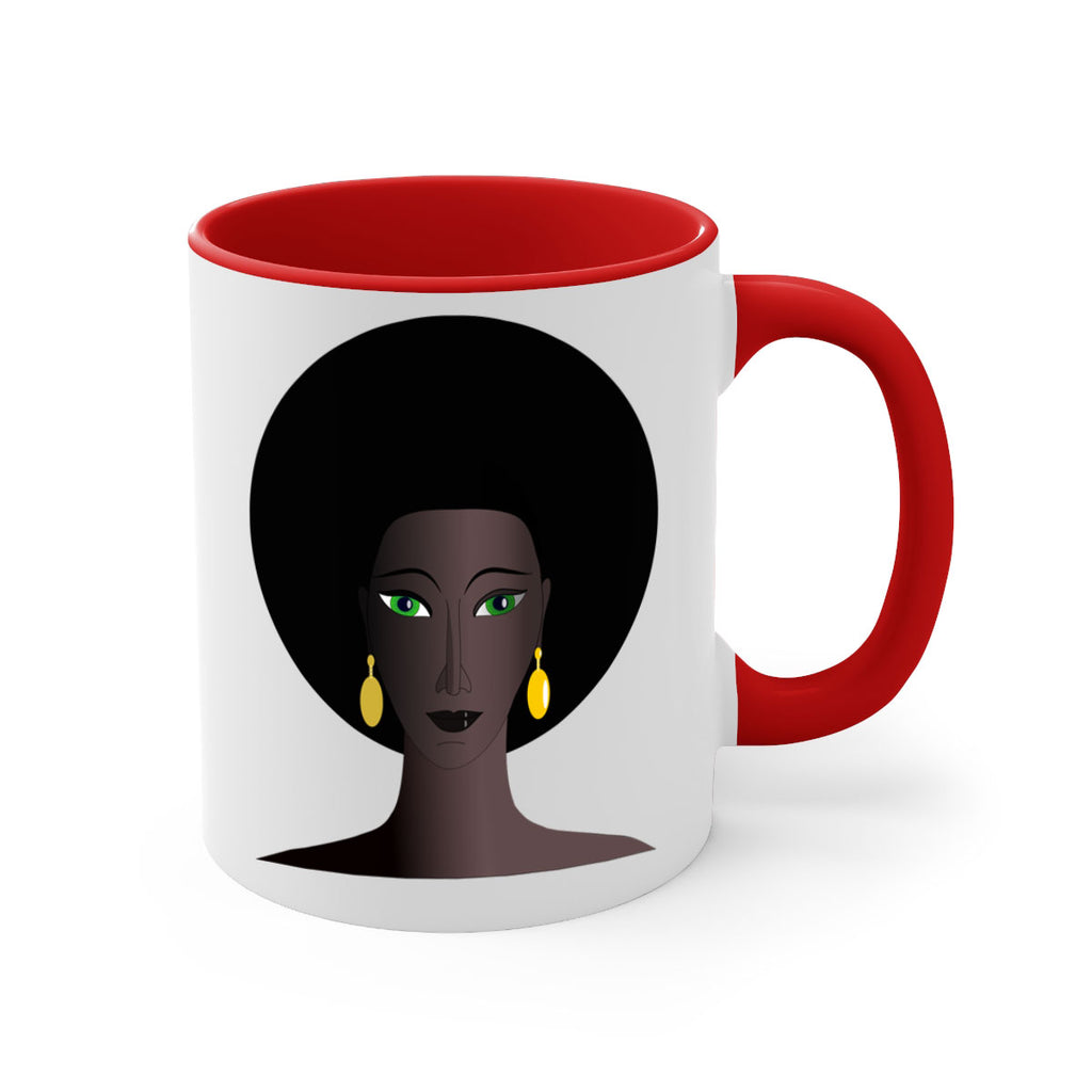 machovka black woman with green eyes 27#- Black women - Girls-Mug / Coffee Cup