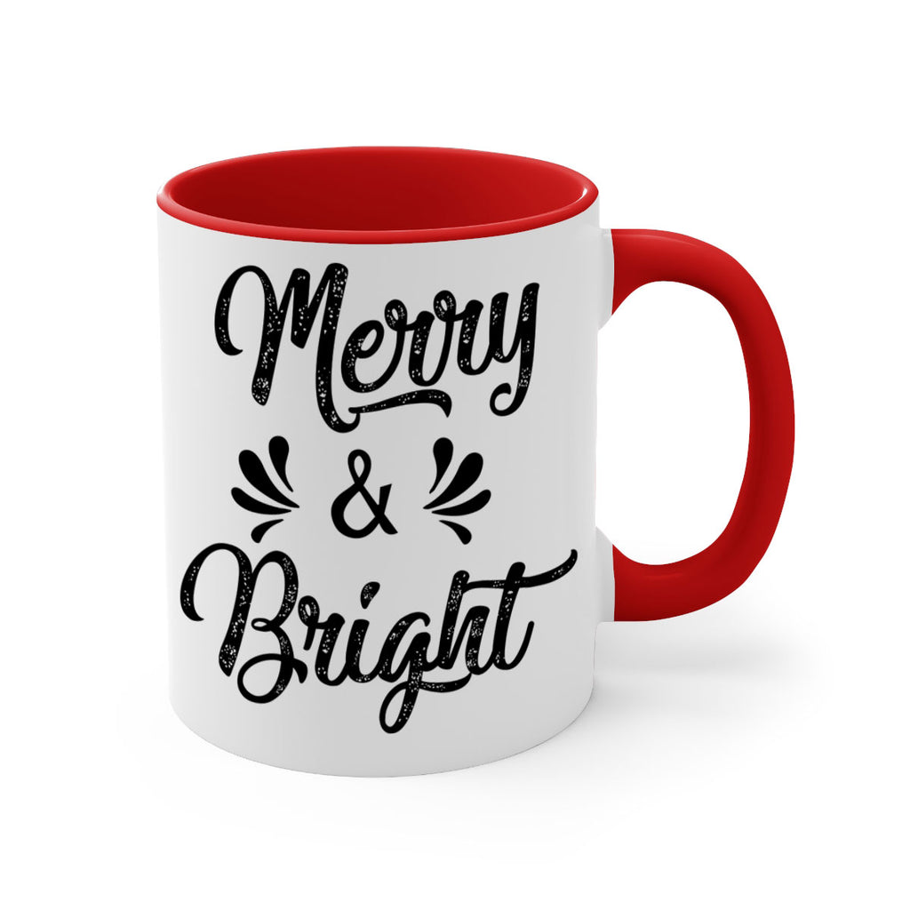 merry & bright ) style 466#- christmas-Mug / Coffee Cup