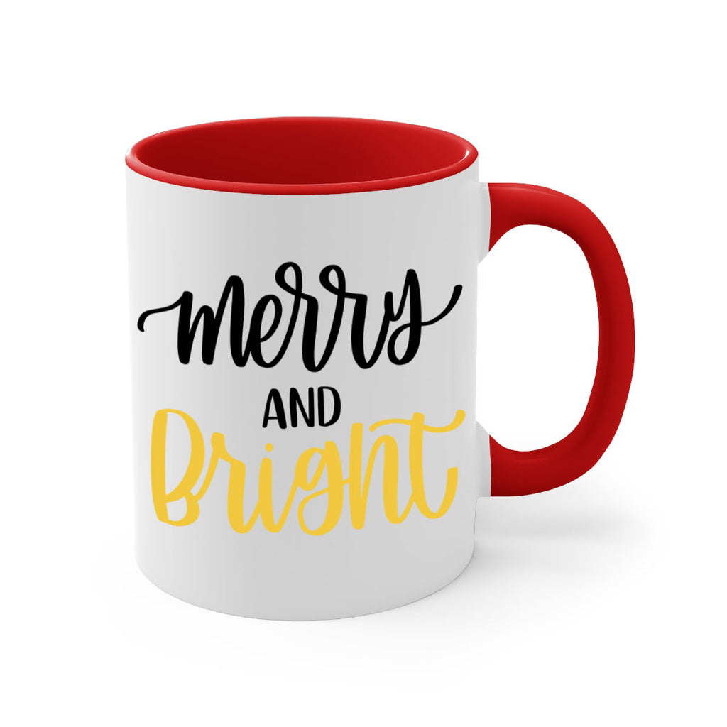 merry and bright 96#- christmas-Mug / Coffee Cup