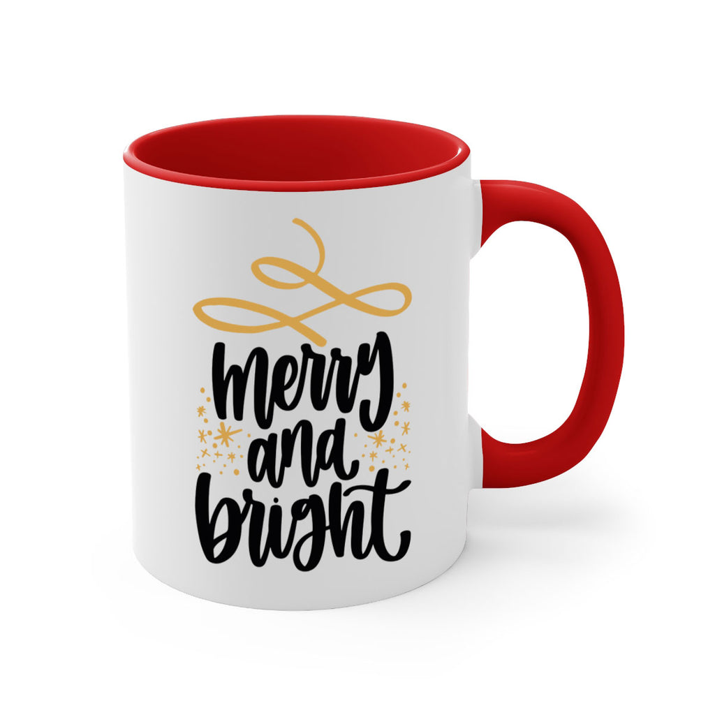 merry and bright gold 97#- christmas-Mug / Coffee Cup