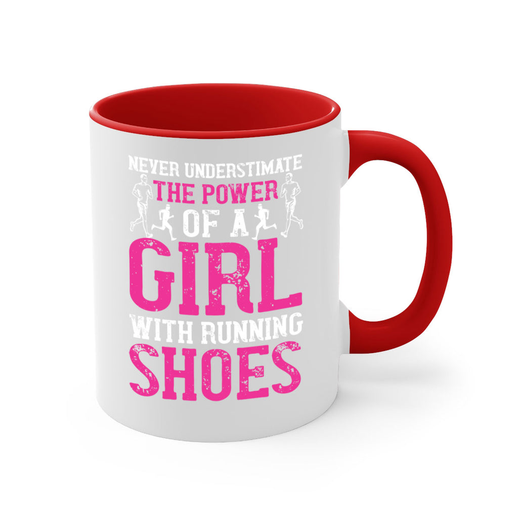 never understimate the power of a girl with running shoes 29#- running-Mug / Coffee Cup