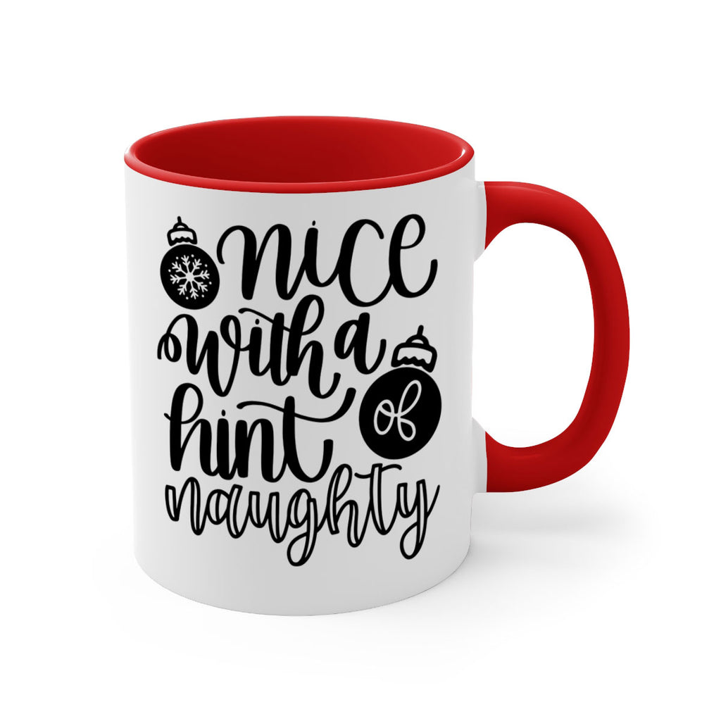 nice with a hint naughty 75#- christmas-Mug / Coffee Cup