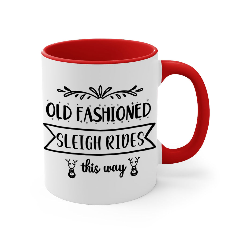 old fashioned sleigh rides this way style 564#- christmas-Mug / Coffee Cup